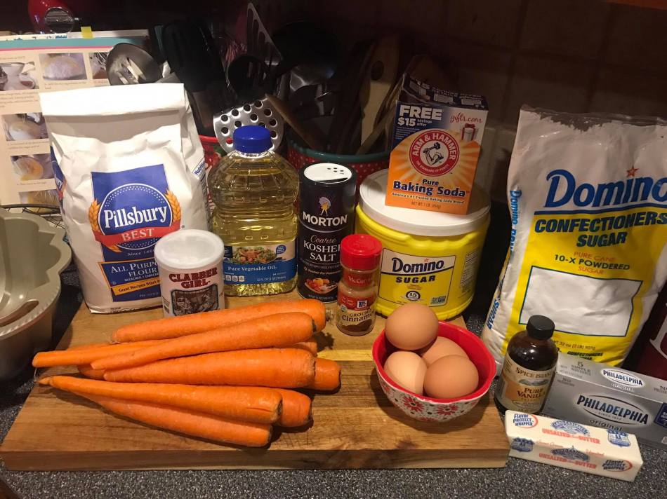 Ingredients Carrot Cake 2